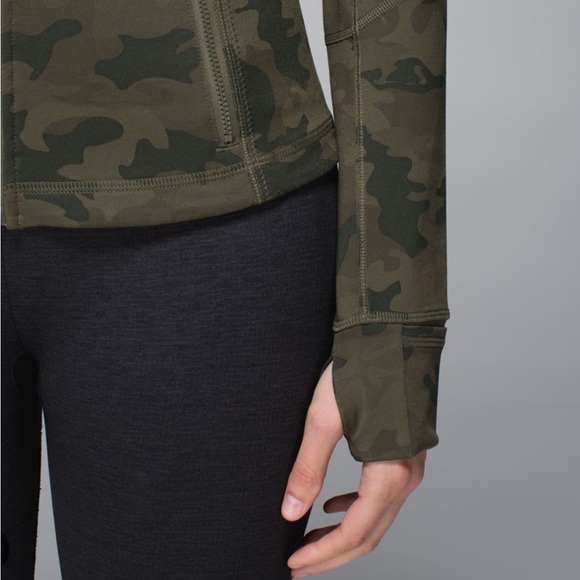 Lululemon NWT Forme Jacket *Cuffins | Savasana Camo 20cm Fatigue Green - Picture 4 of 12